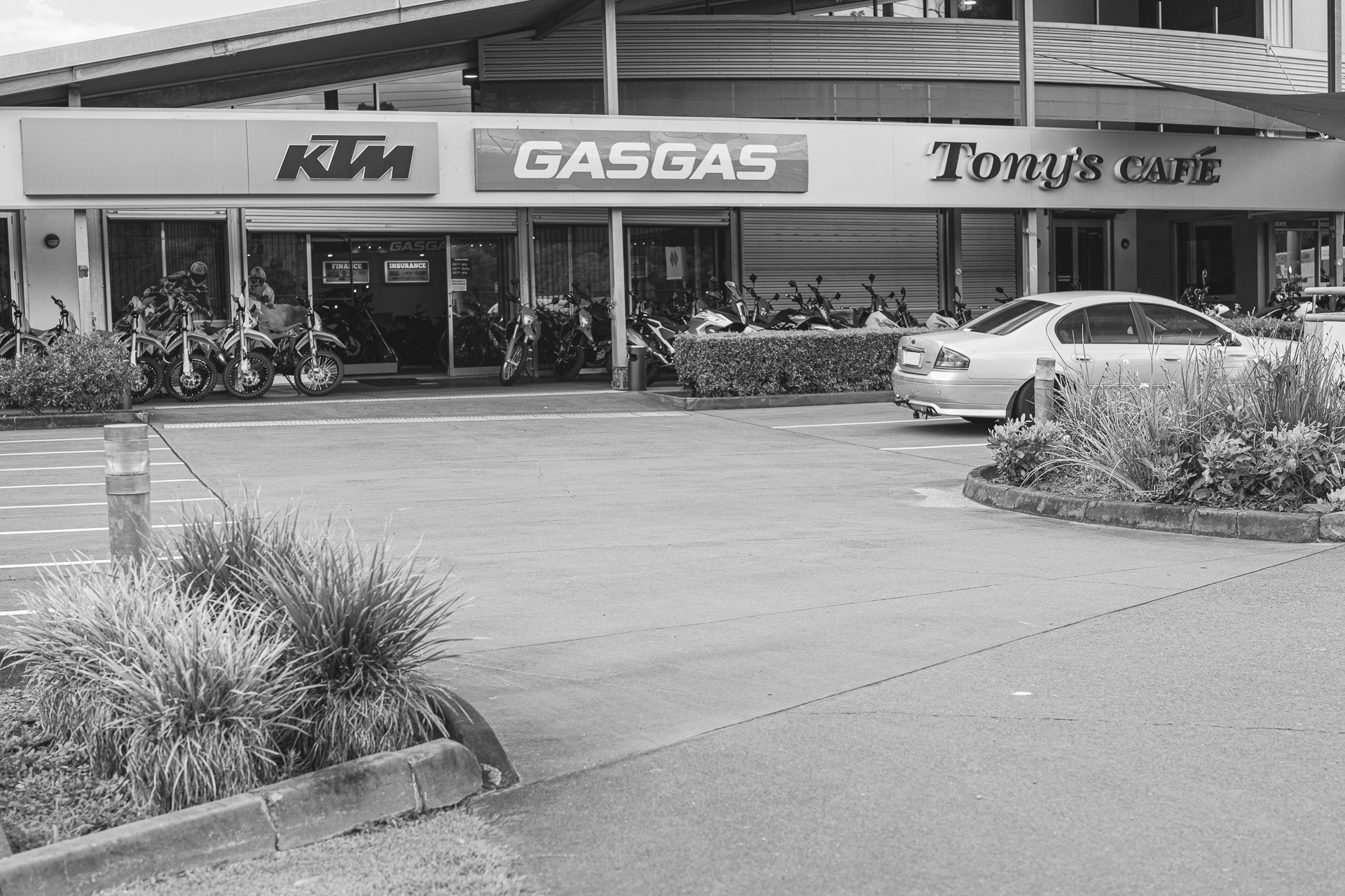 KTM Showroom Carpark at Motorcycles R Us