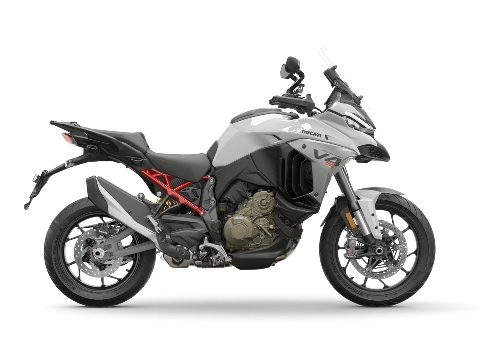 Ducati Multistrada V4 S in Arctic White.