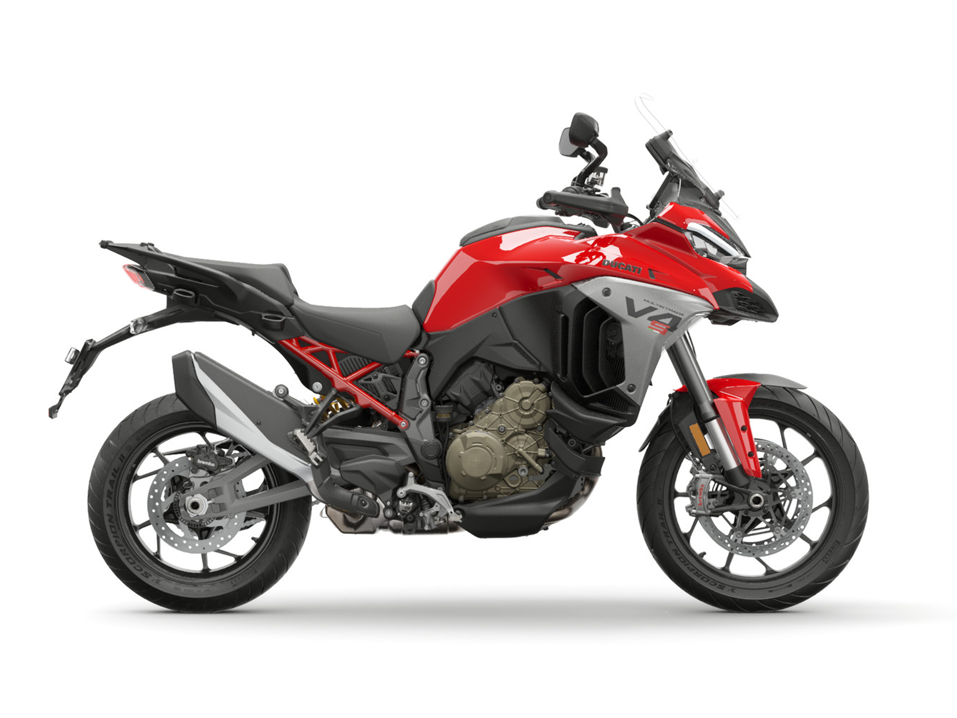 Ducati Multistrada V4 S in Ducati Red.