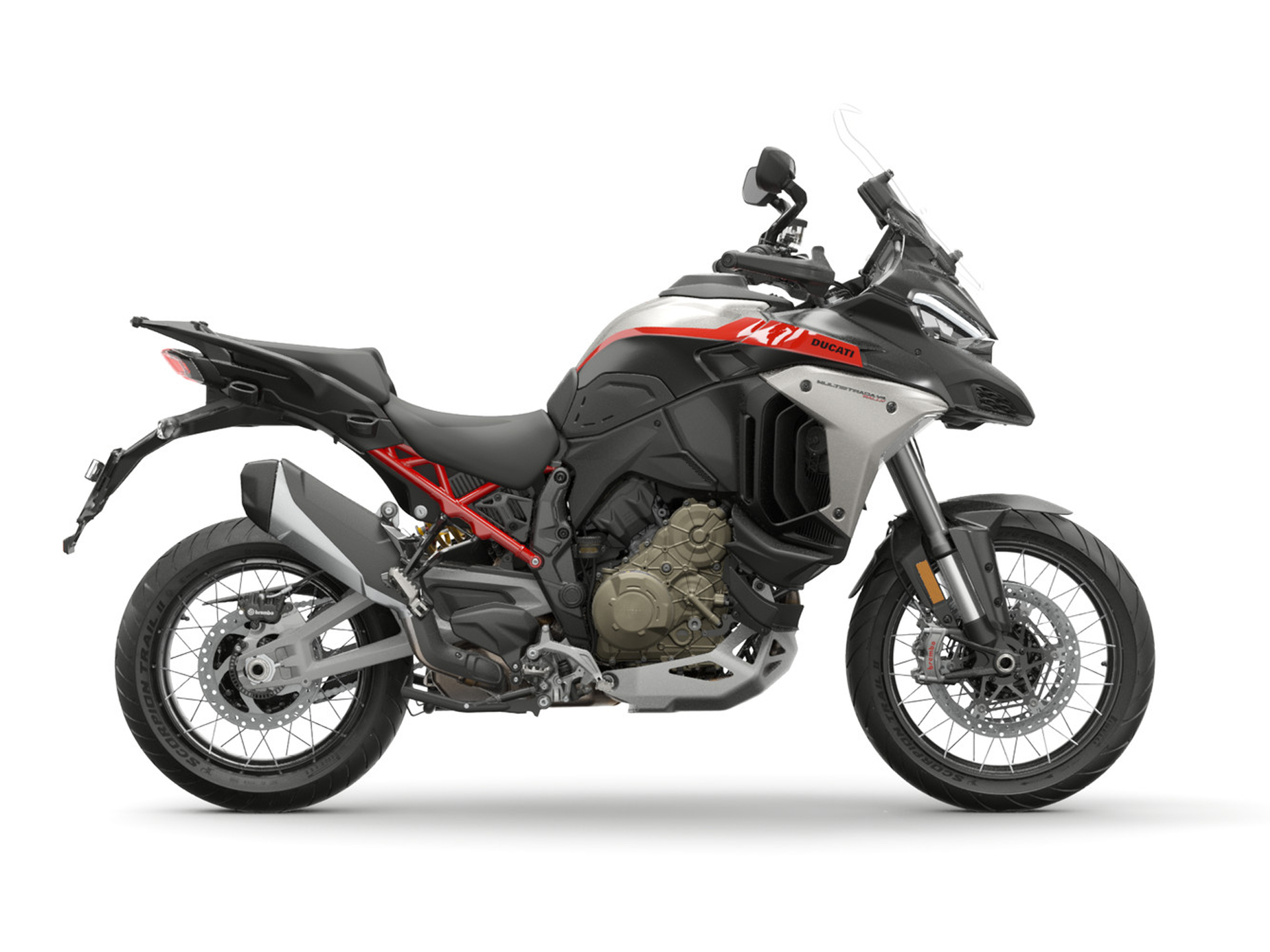 2025 Ducati Multistrada V4 Rally Radar in Brushed Aluminium and Matt Black