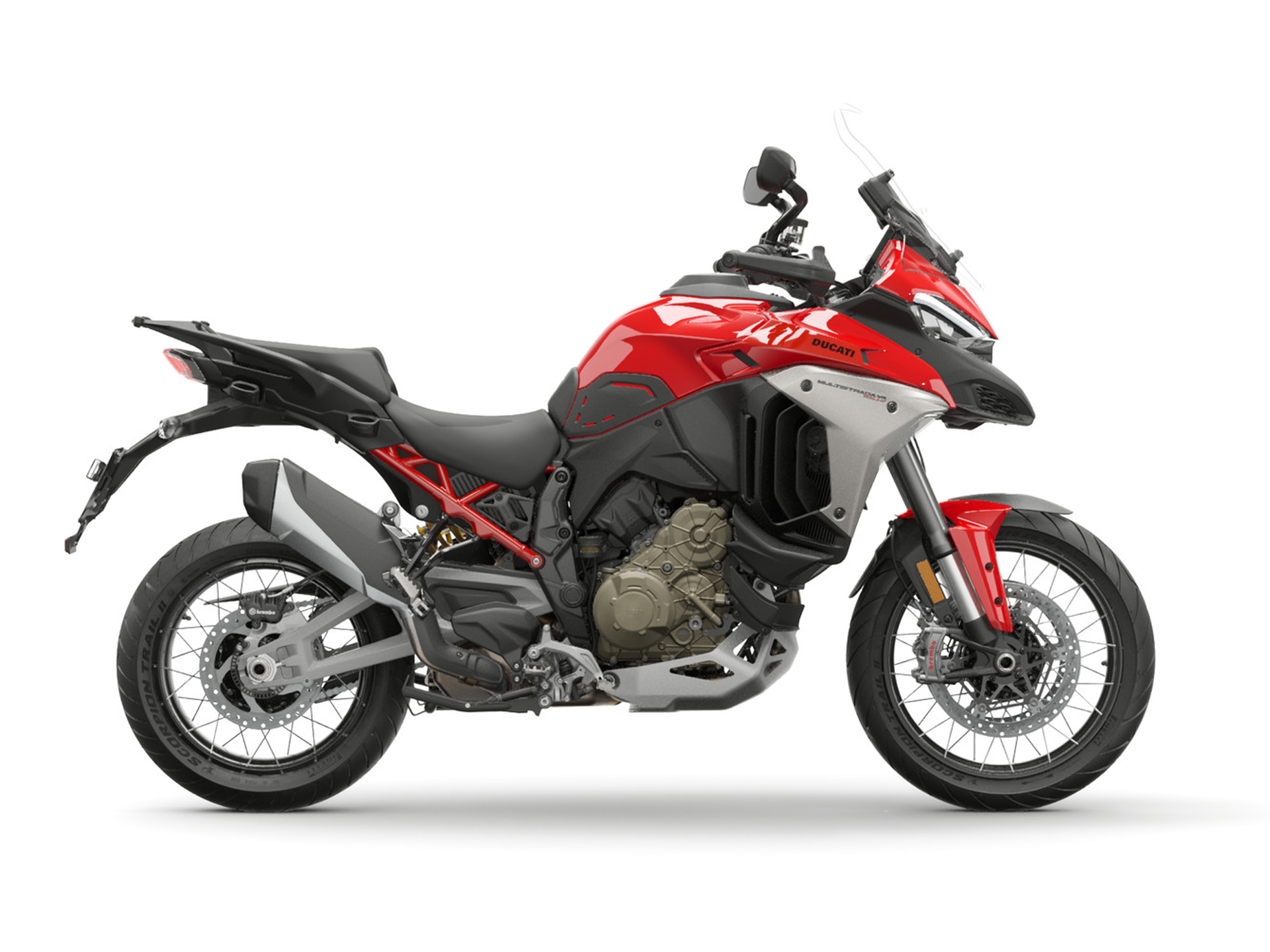 2025 Ducati Multistrada V4 Rally Radar in Ducati Red